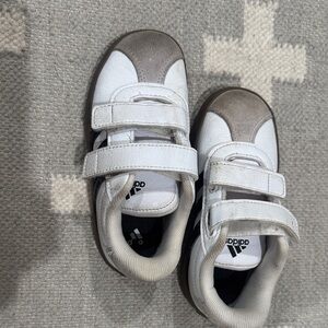 Adidas Kids White and Brown Sneakers